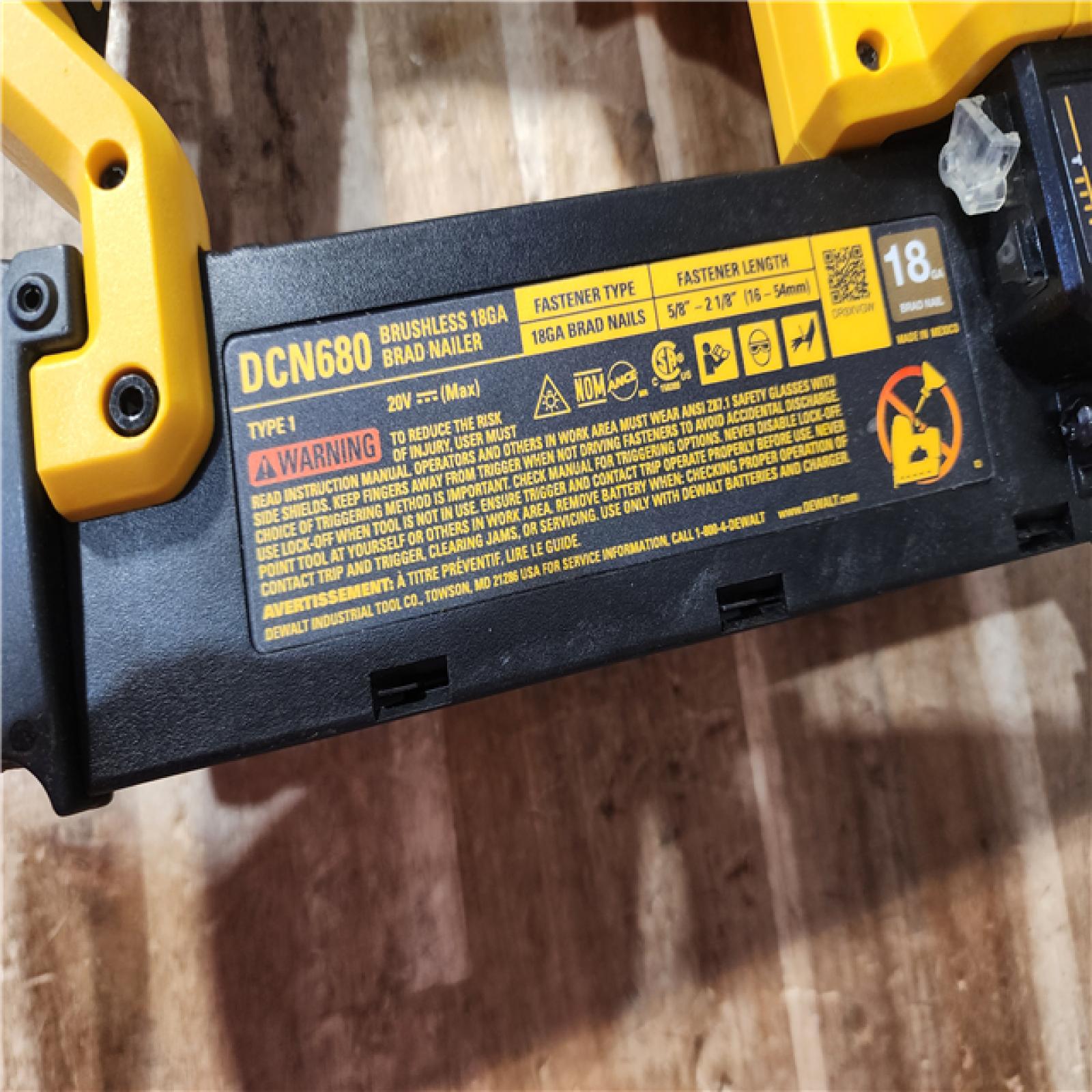 HOUSTON LOCATION - AS - IS DEWALT 20V MAX XR Lithium-Ion Electric Cordless 18-Gauge Brad Nailer (Tool Only)
