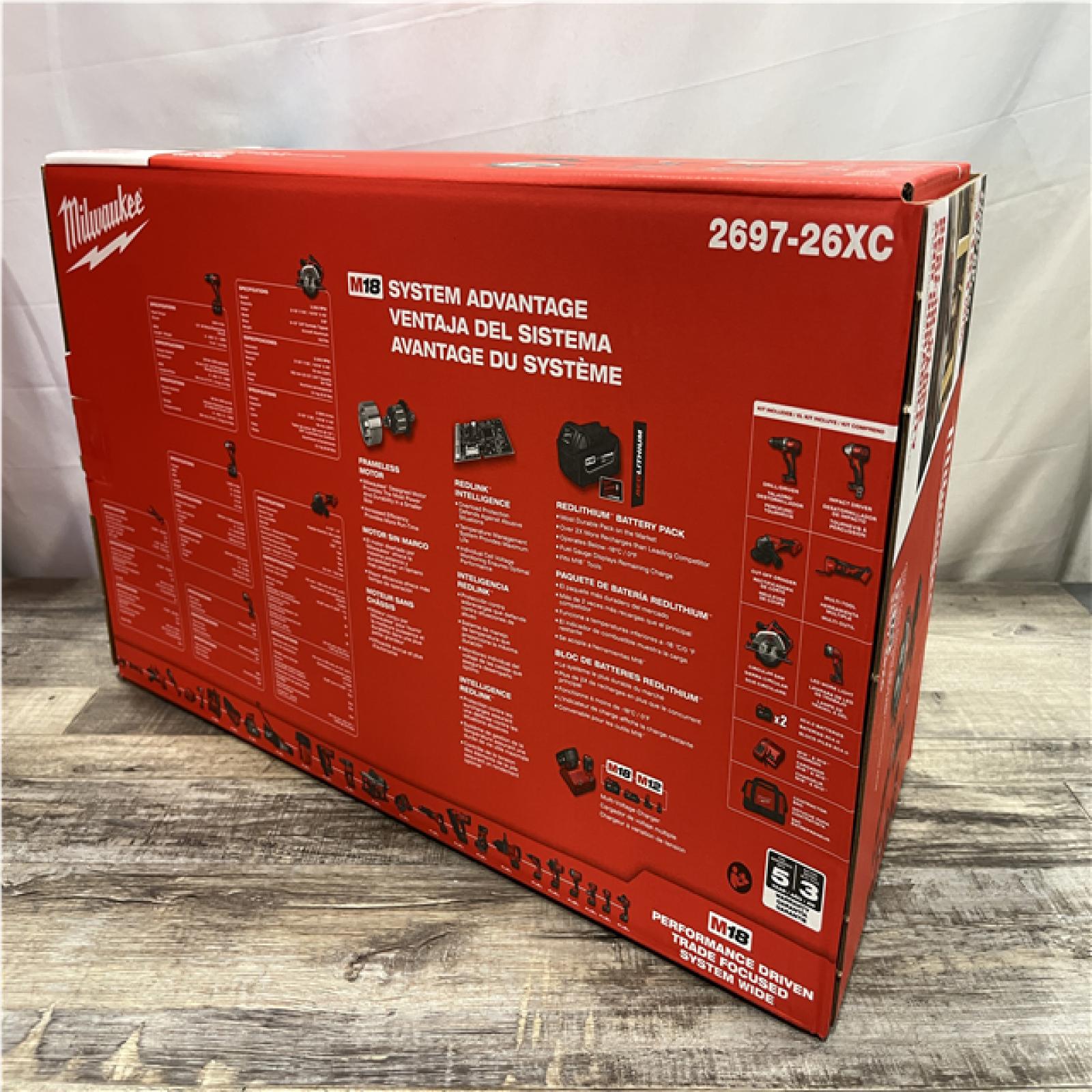 NEW - Milwaukee 18-Volt Lithium-Ion Cordless (6-Tool) Combo Kit