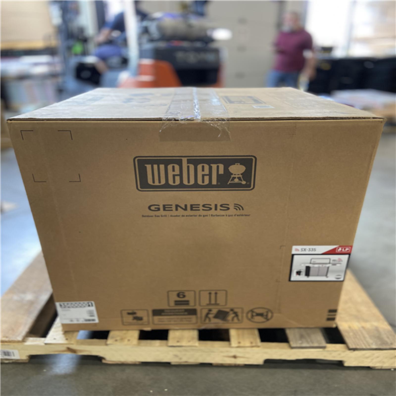 DALLAS LOCATION - Weber Genesis Smart SX-335 3-Burner Liquid Propane Gas Grill in Stainless Steel with Side Burner