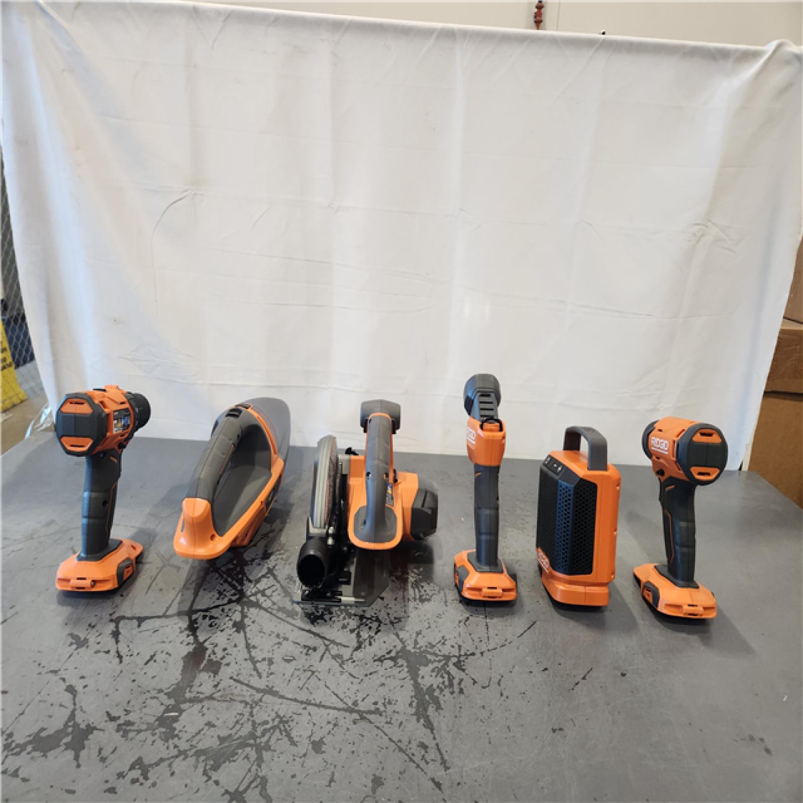 AS-IS- 18V Cordless 6-Tool Combo Kit with 2.0 Ah Battery  Charger  and Tool Bag