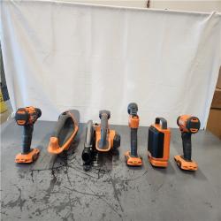 AS-IS- 18V Cordless 6-Tool Combo Kit with 2.0 Ah Battery  Charger  and Tool Bag