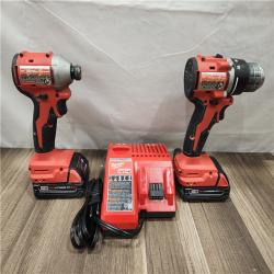 AS-IS- Milwaukee M18 Compact Brushless 2-Tool Combo Kit