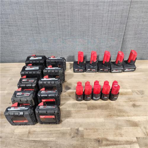 HOUSTON LOCATION - AS-IS MILWAUKEE BATTERY PACK QTY - 20