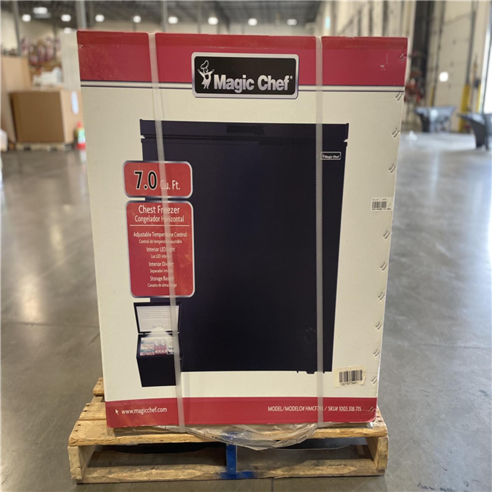 DALLAS LOCATION - MAGIC CHEF 7.0FT CHEST FREEZER PALLET-(2 UNITS)