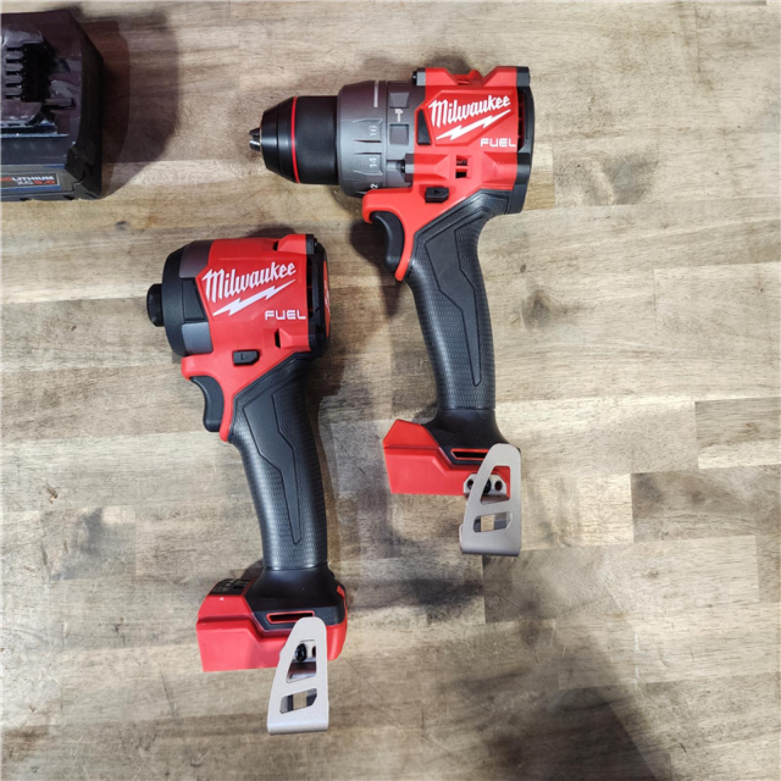 HOUSTON LOCATION - AS-IS MILWAUKEE M18 FUEL 18V Lithium-Ion Brushless Cordless Hammer Drill and Impact Driver Combo Kit (2-Tool) with 2 Batteries