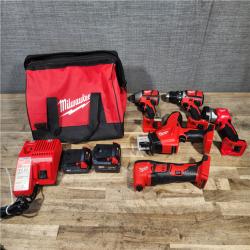 HOUSTON LOCATION - AS-IS M18 18V Lithium-Ion Cordless Combo Kit (5-Tool) with (2) Batteries, Charger and Tool Bag