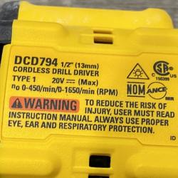 AS-IS DEWALT Atomic 20V Lithium-Ion Cordless Compact 1/2 in. Drill/Driver Kit