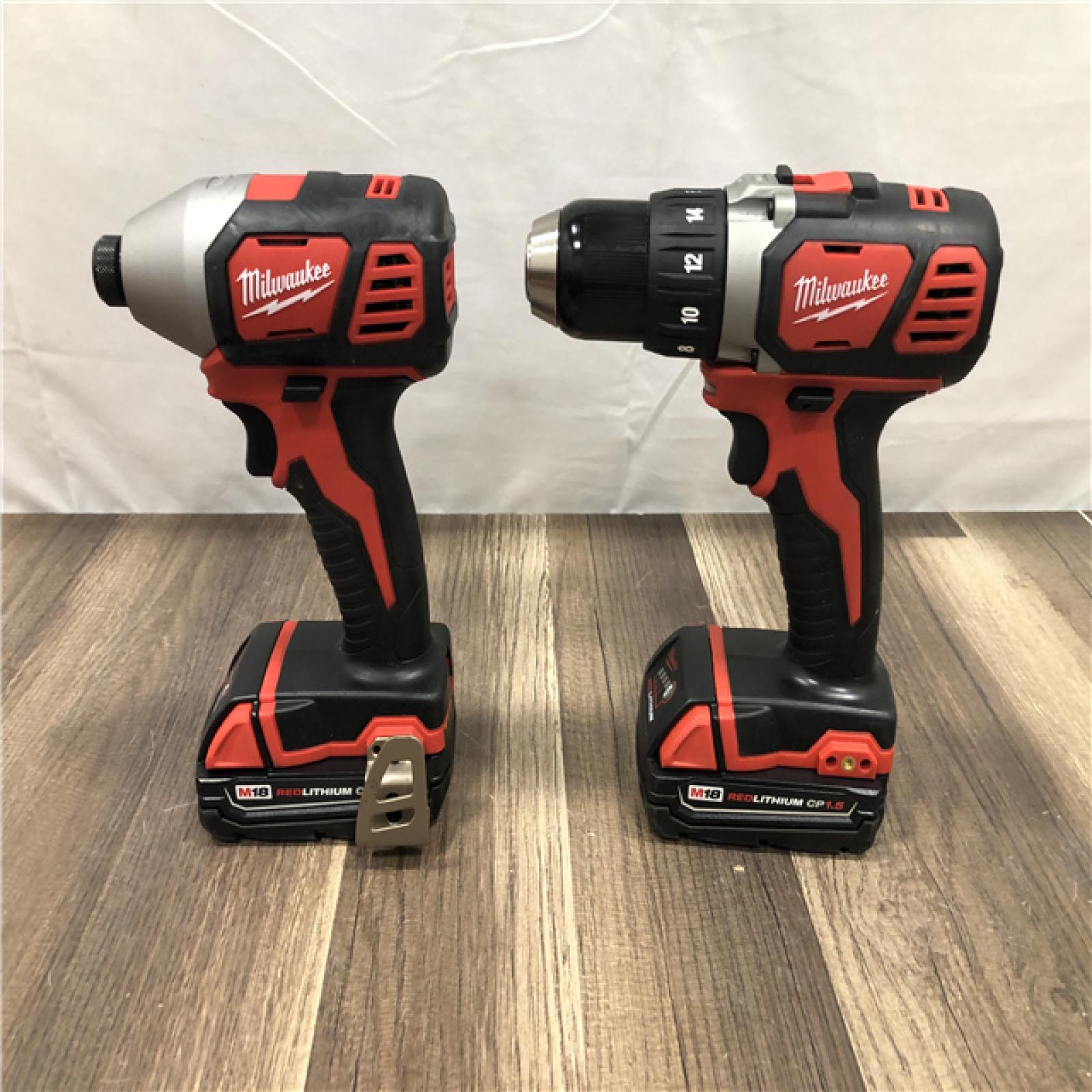 AS-IS Milwaukee 18V Lithium-Ion Cordless Drill Driver/Impact Driver Combo Kit