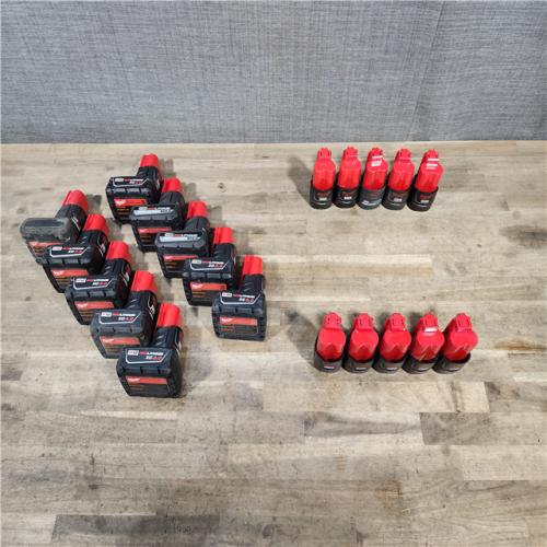 HOUSTON LOCATION - AS-IS MILWAUKEE BATTERY PACK QTY - 20