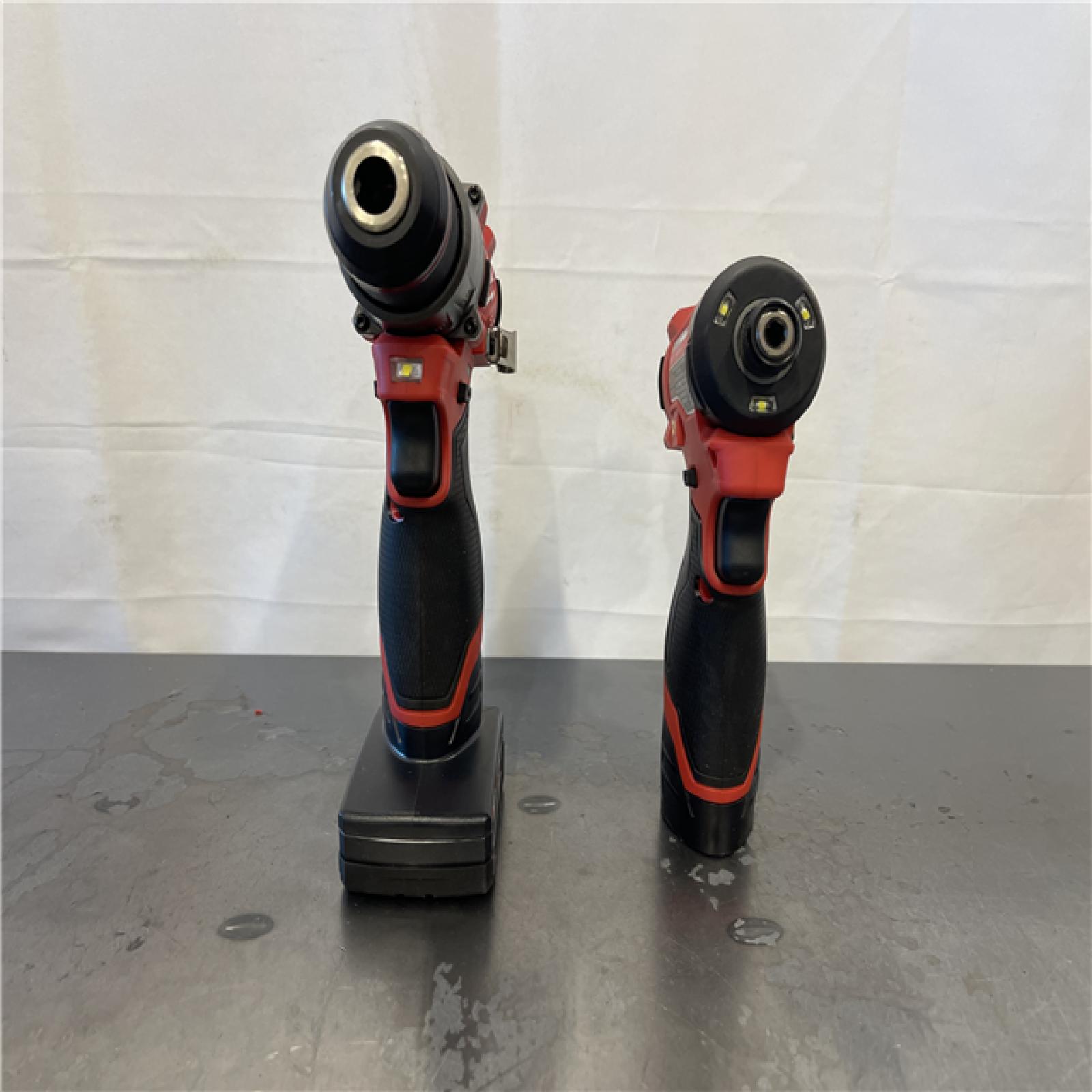 AS-IS- Milwaukee 12V Brushless Hammer Drill and Impact Driver Combo Kit