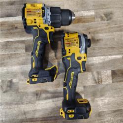 HOUSTON LOCATION - AS-IS DEWALT 20V MAX XR Hammer Drill and ATOMIC Impact Driver 2 Tool Cordless Combo Kit with (2) Batteries, Charger, and Bag