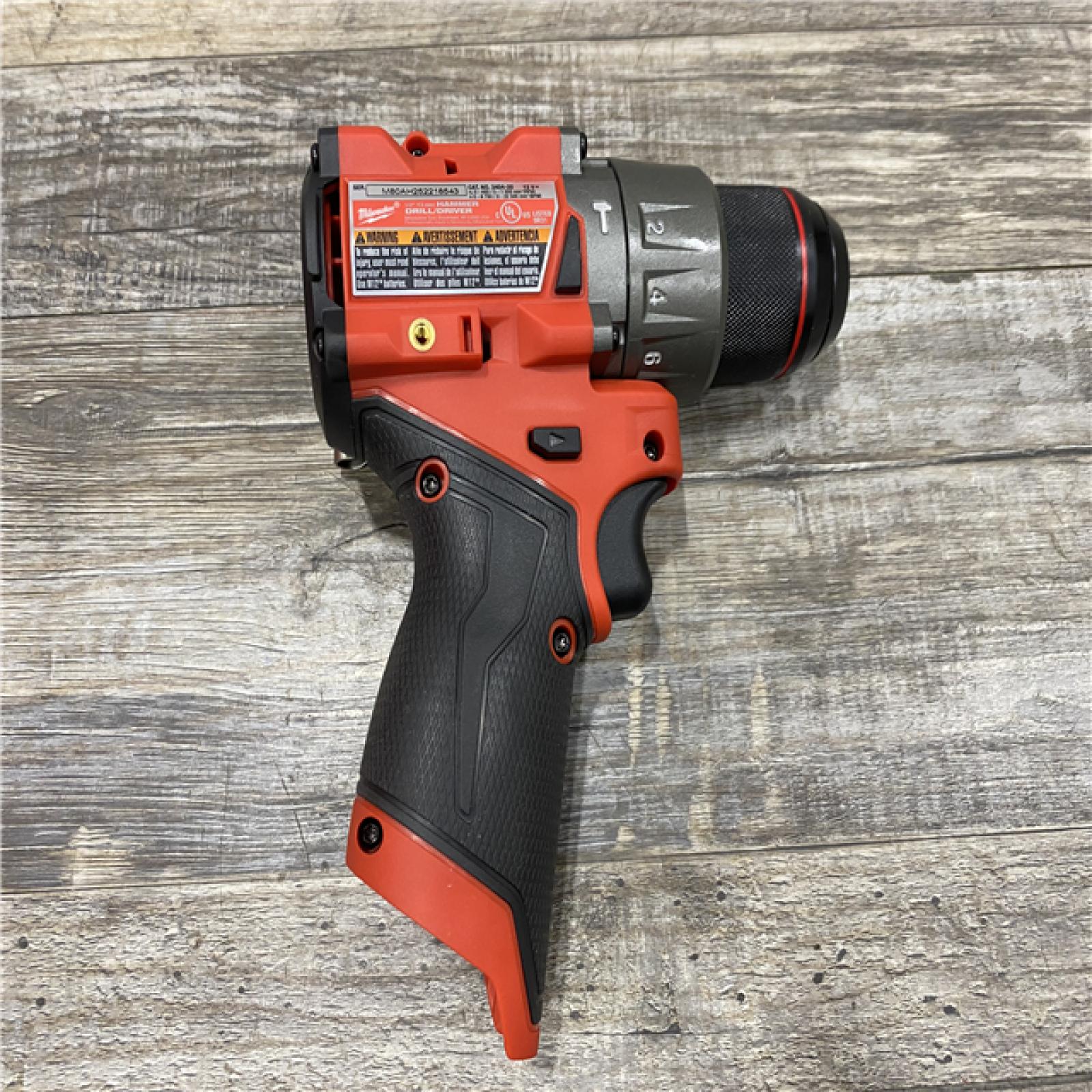 AS-IS Milwaukee  FUEL 12V Lithium-Ion Brushless Cordless 1/2 in. Hammer Drill (Tool-Only)
