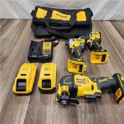 AS-IS DeWalt 20V MAX ATOMIC Cordless Brushless 3 Tool Combo Kit