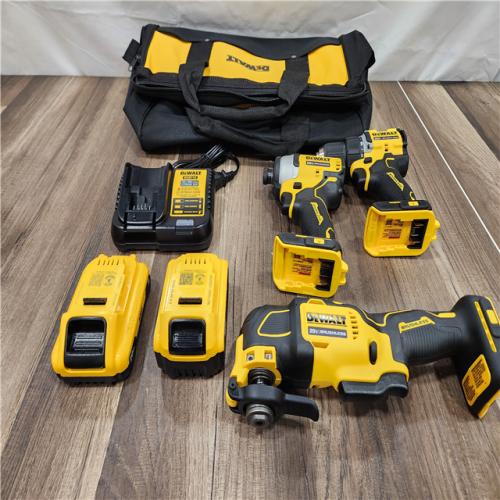 AS-IS DeWalt 20V MAX ATOMIC Cordless Brushless 3 Tool Combo Kit