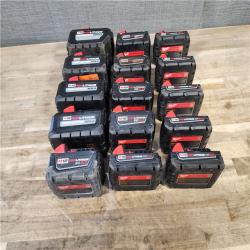 HOUSTON LOCATION - AS-IS MILWAUKEE BATTERY PACK QTY - 15