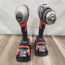 AS-IS- Milwaukee 18V Cordless Brushed 2-Tool Drill/Driver and Impact Driver Kit