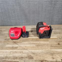 HOUSTON LOCATION - AS-IS Milwaukee Green 125 Ft. Cross Line and Plumb Points Laser Level Kit