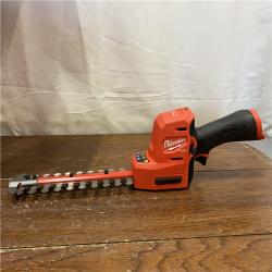 AS-IS Milwaukee M12 FUEL 8 in. 12V Lithium-Ion Brushless Cordless Battery Hedge Trimmer (Tool-Only)