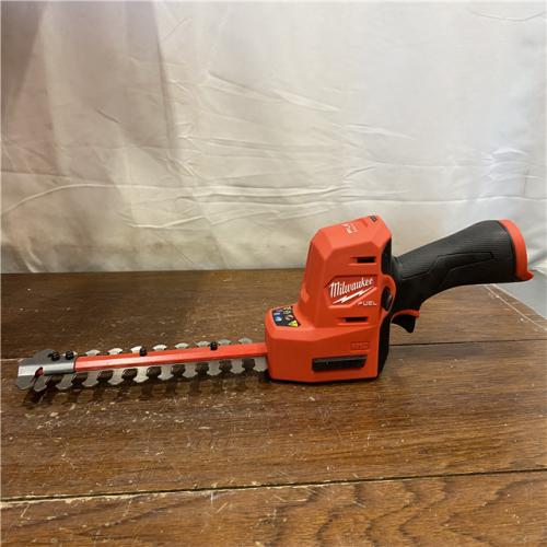 AS-IS Milwaukee M12 FUEL 8 in. 12V Lithium-Ion Brushless Cordless Battery Hedge Trimmer (Tool-Only)