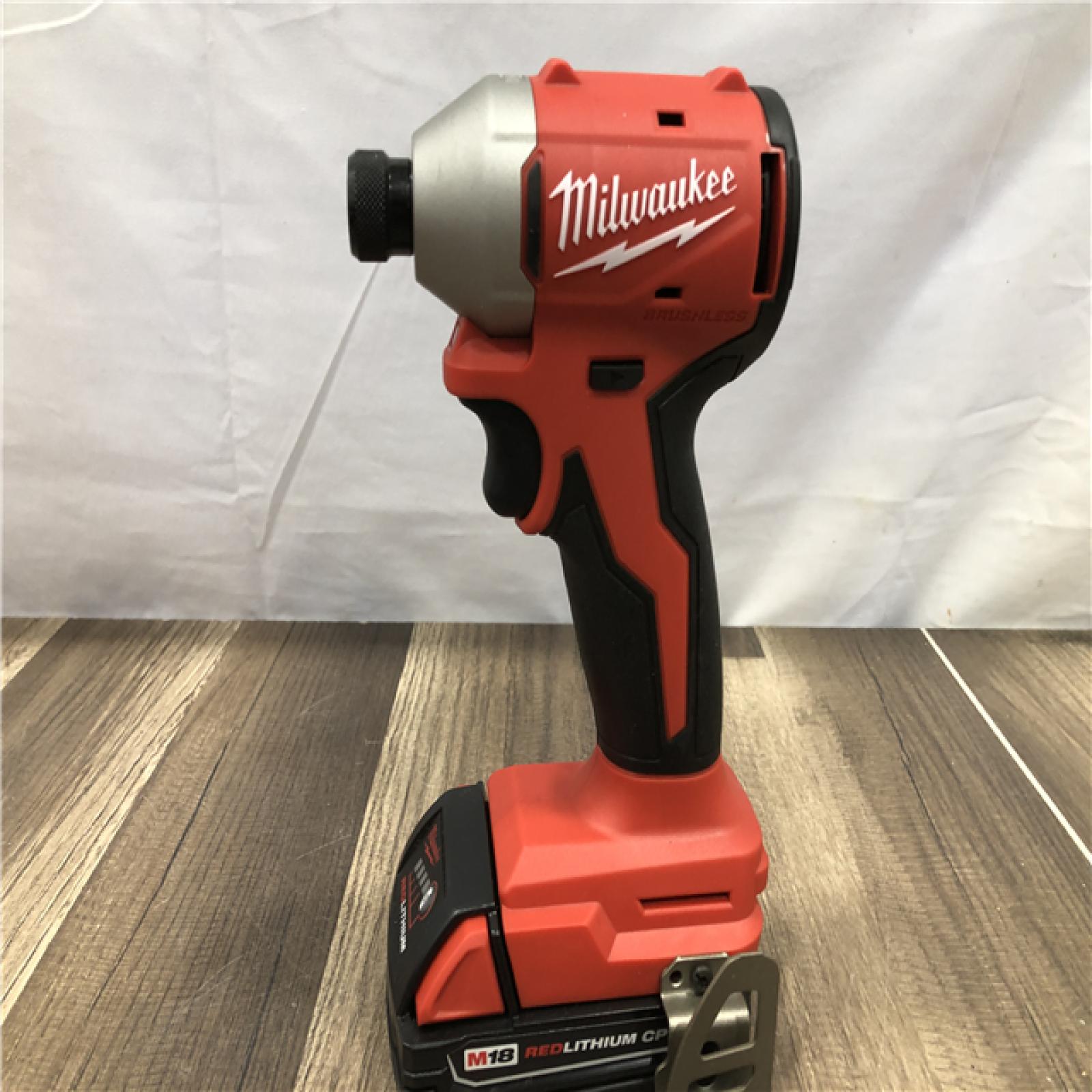 AS-IS Milwaukee 18V Lithium-Ion Brushless Cordless 1/4 in. Impact Driver Kit