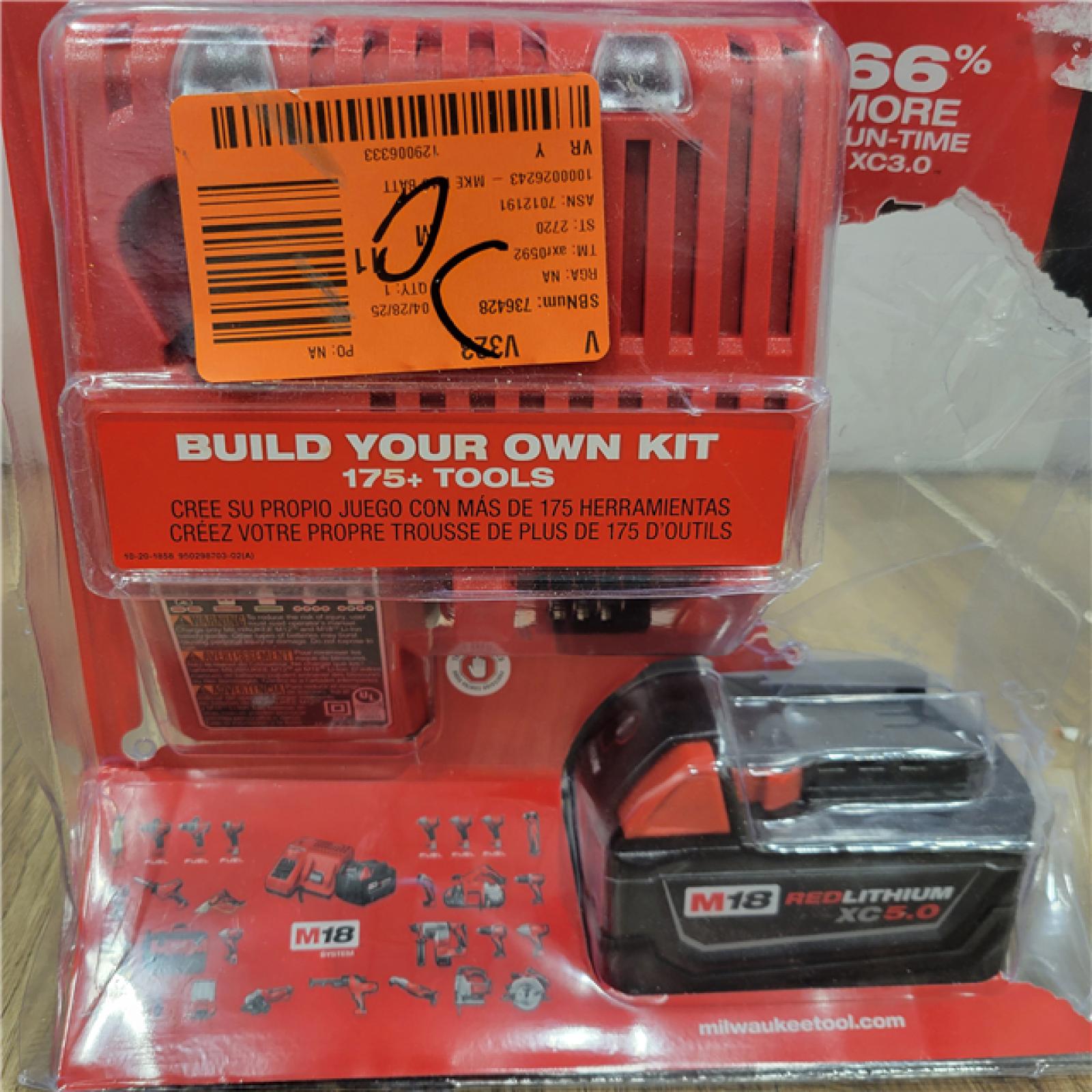 AS-IS Milwaukee M18 18-Volt Lithium-Ion XC Battery Starter Kit