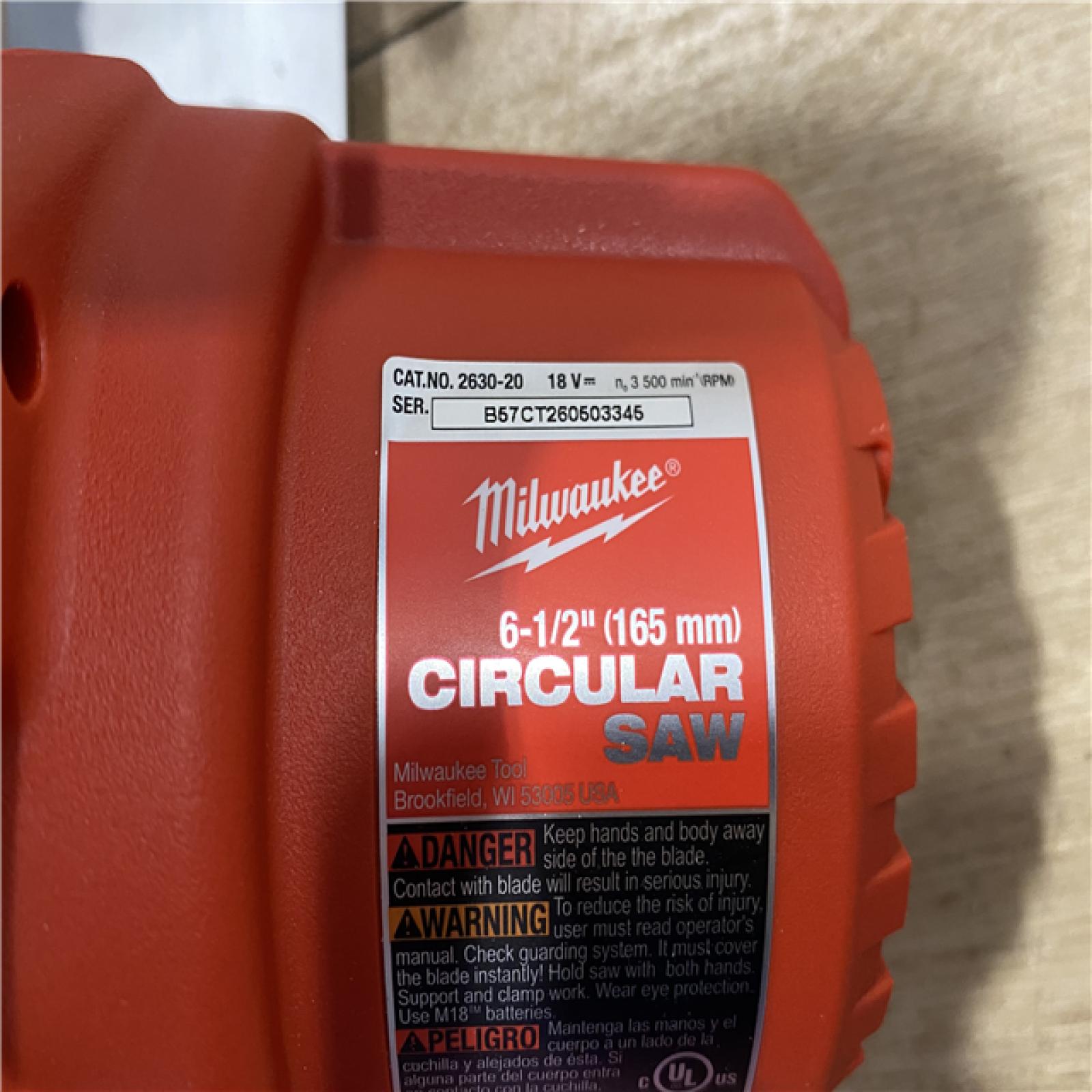AS-IS Milwaukee 18V Lithium-Ion Cordless 6-1/2 in. Circular Saw (Tool-Only)
