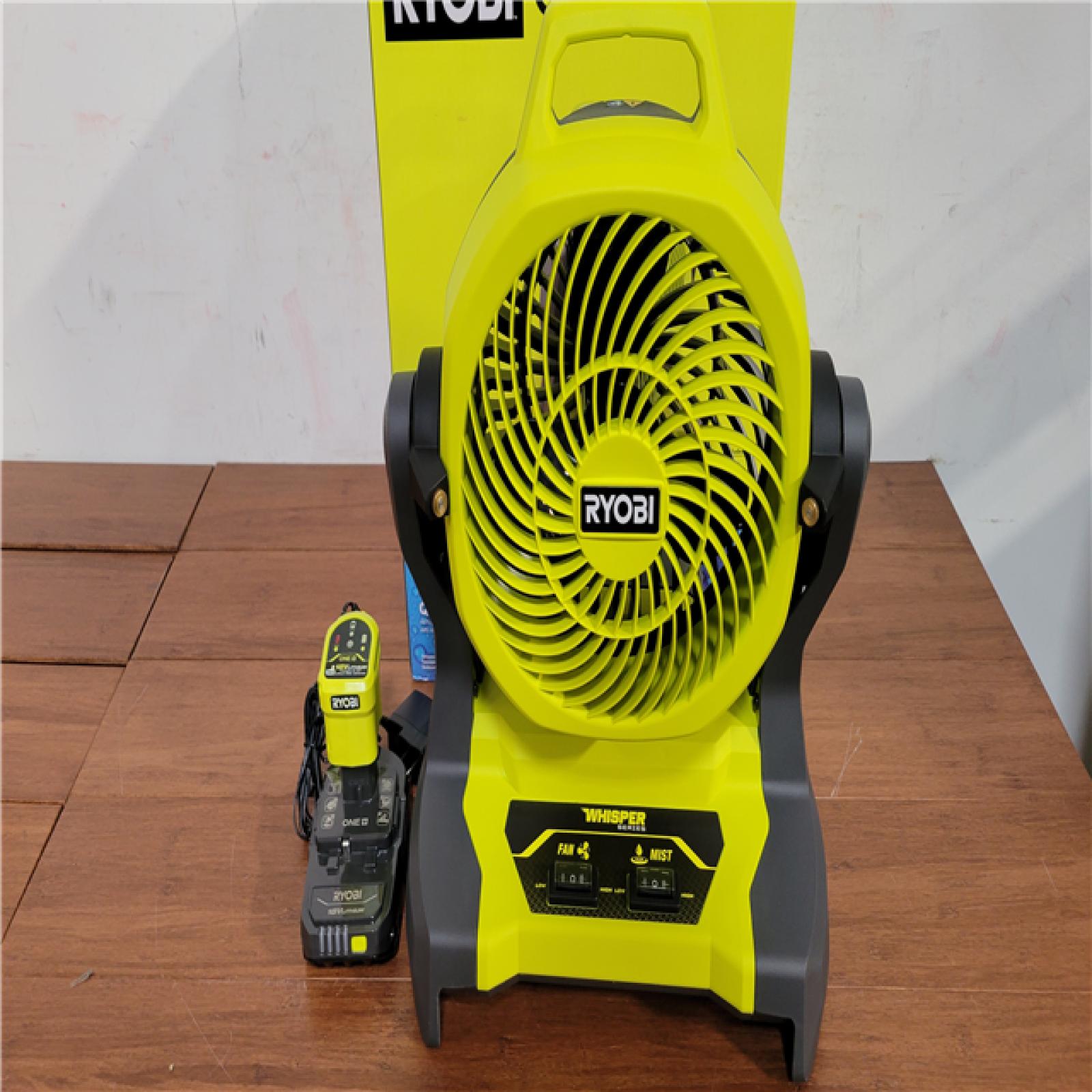 California NEW Ryboi One+ 18V 7.5 Bucket Top Misting Fan Kit  Includes (1) Battery & Charger