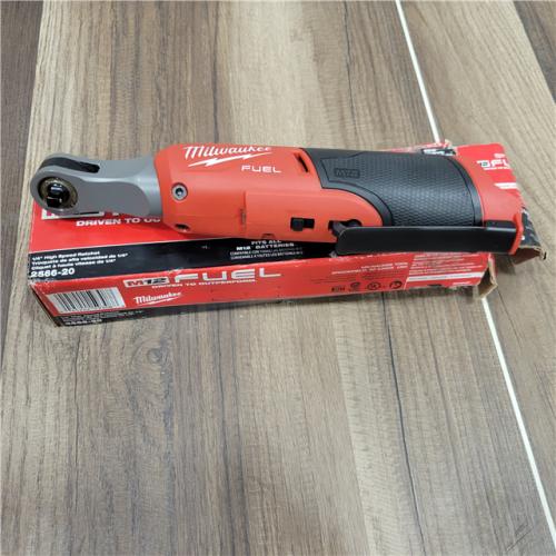 AS-IS Milwaukee 2566-20 M12 FUEL Brushless Lithium-Ion 1/4 in. Cordless High Speed Ratchet (Tool Only)