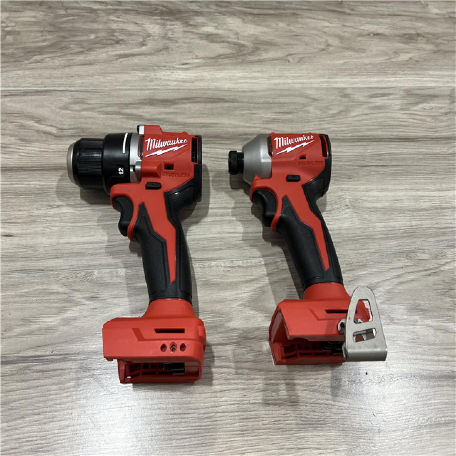 AS-IS Milwaukee M18 18V Lithium-Ion Brushless Cordless Compact Drill/Impact Combo Kit