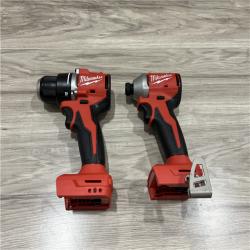 AS-IS Milwaukee M18 18V Lithium-Ion Brushless Cordless Compact Drill/Impact Combo Kit
