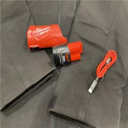 AS-IS Milwaukee Men's 2X-Large 12-Volt Lithium-Ion Cordless Tough Shell Black Heated Jacket Kit