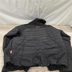 AS-IS Milwaukee M12 12V Cordless Axis Black Heated Hooded Jacket Kit