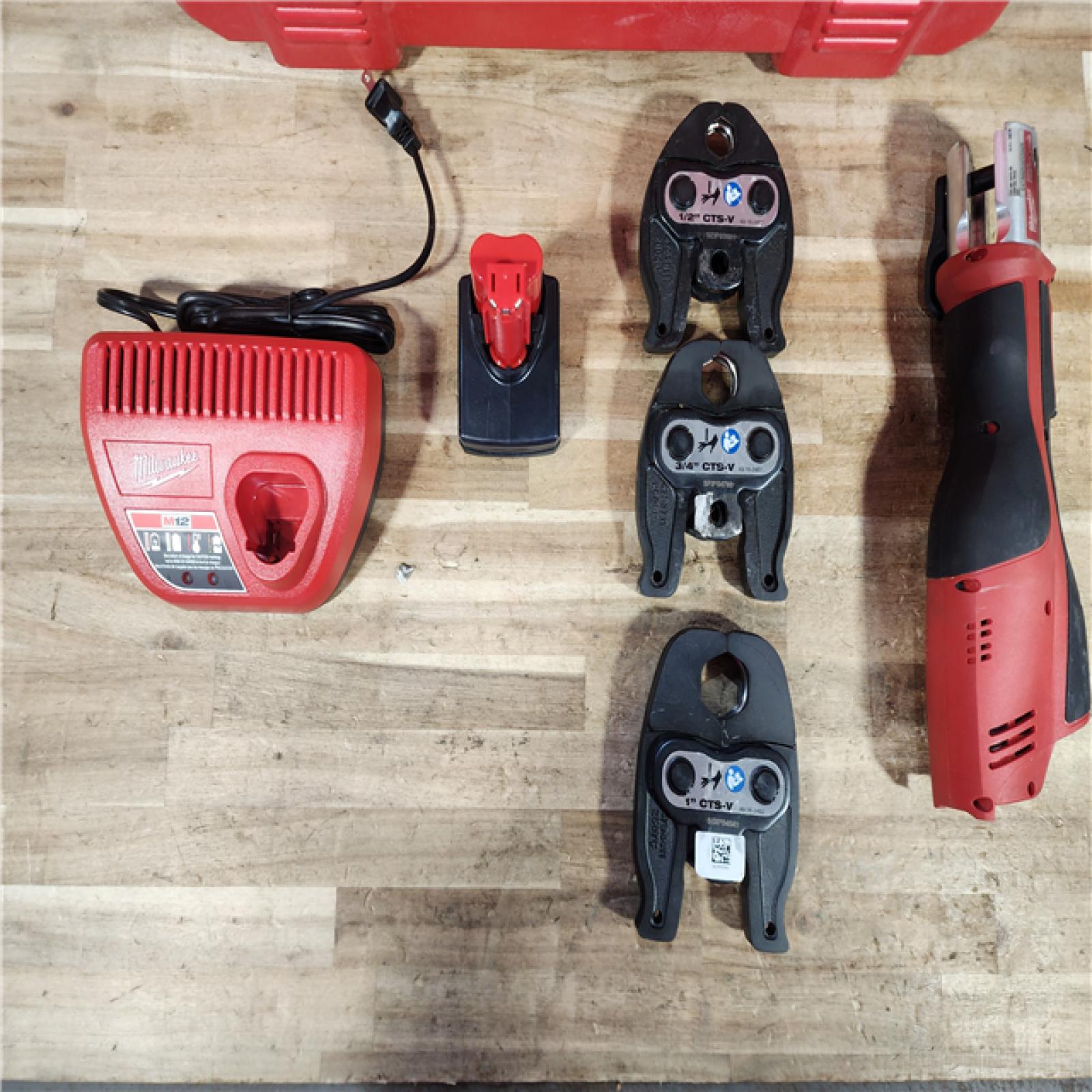 HOUSTON LOCATION - AS - IS Milwaukee 12-Volt Lithium-Ion Force Logic Cordless Press Tool Kit