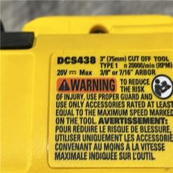 AS-IS DEWALT 20V XR Cordless 3 in. Cut-Off Tool (Tool Only)