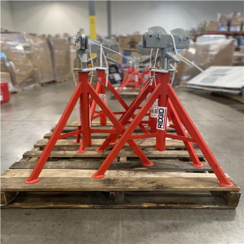 DALLAS LOCATION- NEW! RIDGID RJ-99 32 in.-55 in. Roller Head High Pipe Stand PALLET (6 UNITS)