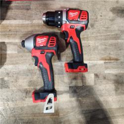 HOUSTON LOCATION - AS-IS Milwaukee 18V Cordless Brushed 2-Tool Drill/Driver and Impact Driver Kit