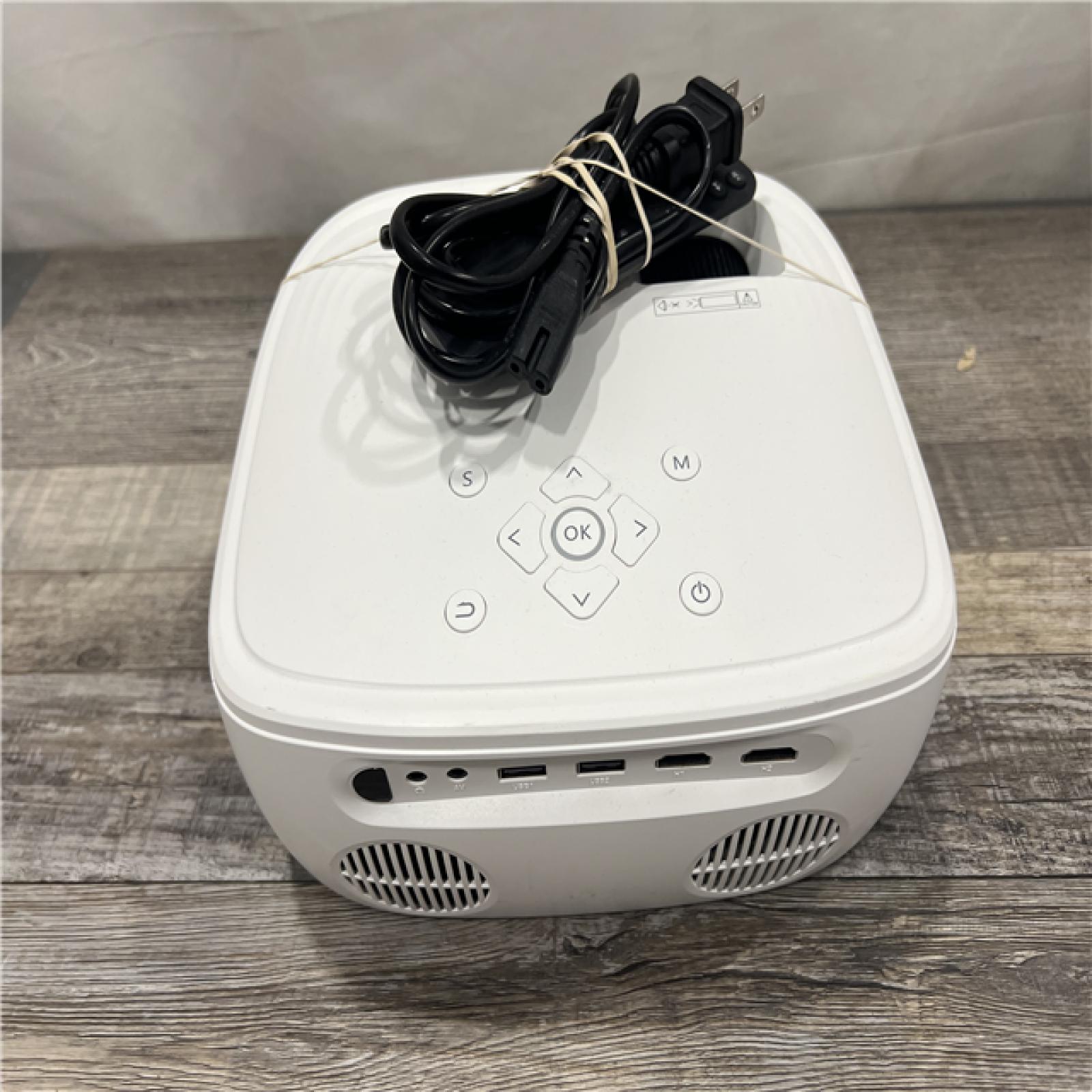 AS-IS Honpow WiFi and Bluetooth 1080P 4K LCD Mini Projector Type, White