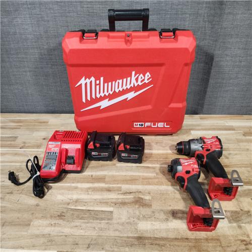 HOUSTON LOCATION - AS-IS Milwaukee FUEL 18V Lithium-Ion Brushless Cordless Hammer Drill and Impact Driver Combo Kit