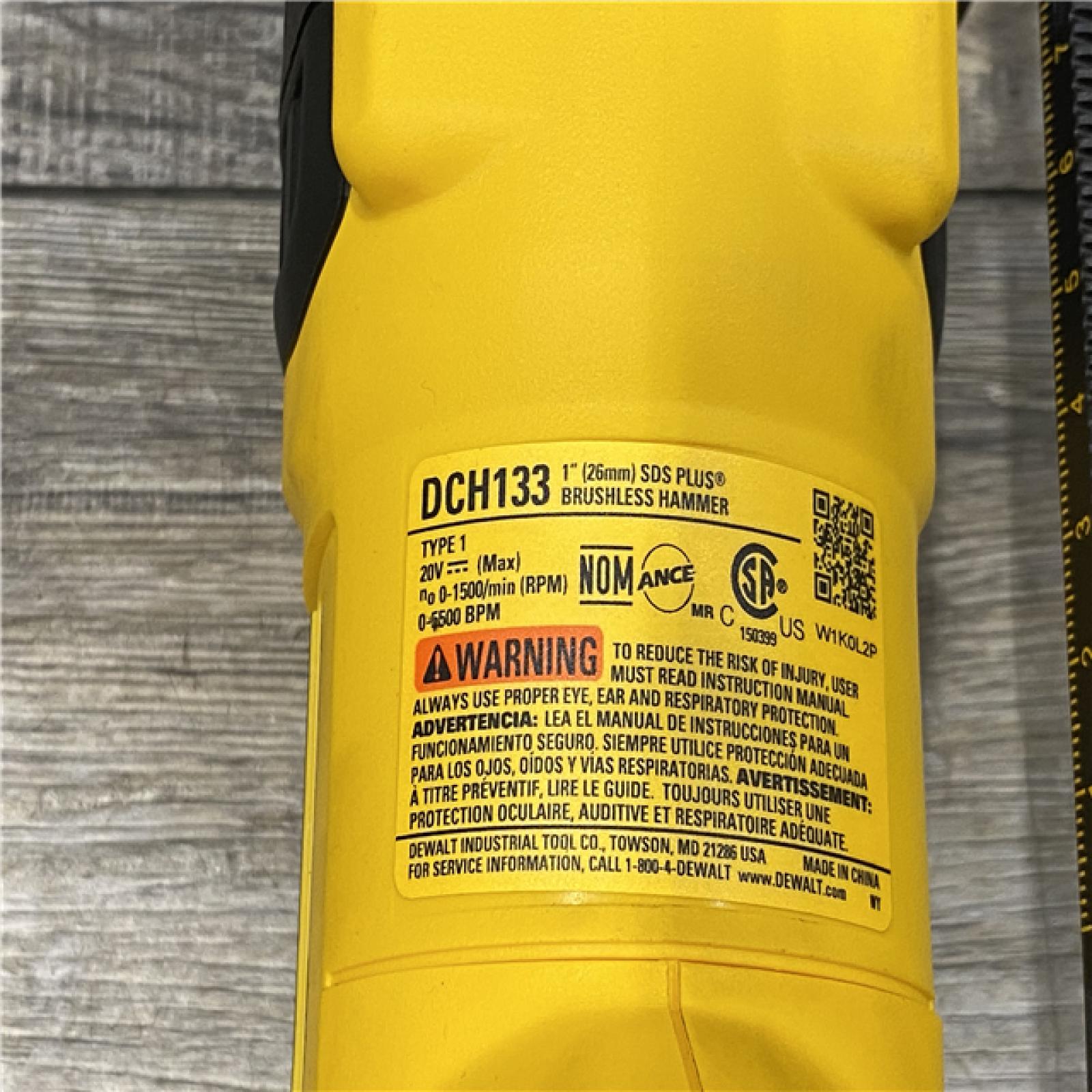 AS-IS DEWALT 20V MAX Cordless Brushless 1 in. SDS Plus D-Handle Concrete and Masonry Rotary Hammer (Tool Only)