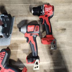 HOUSTON LOCATION - AS-IS MILWAUKEE 4 TOOL COMBO KIT W/ (2) BATTERY & CHARGER