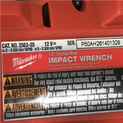 AS-IS Milwaukee FUEL 12V Lithium-Ion Brushless Cordless Stubby 1/2 in. Impact Wrench (Tool-Only)
