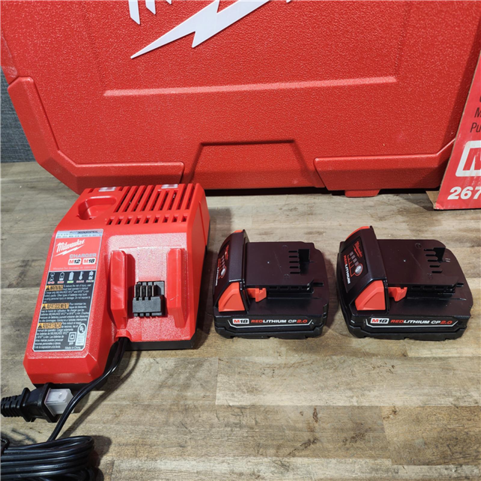HOUSTON LOCATION - AS-IS Milwaukee M18 18-Volt Lithium-Ion Cordless Short Throw PEX Press Tool Kit w/ (3) Viega PureFlow Jaws