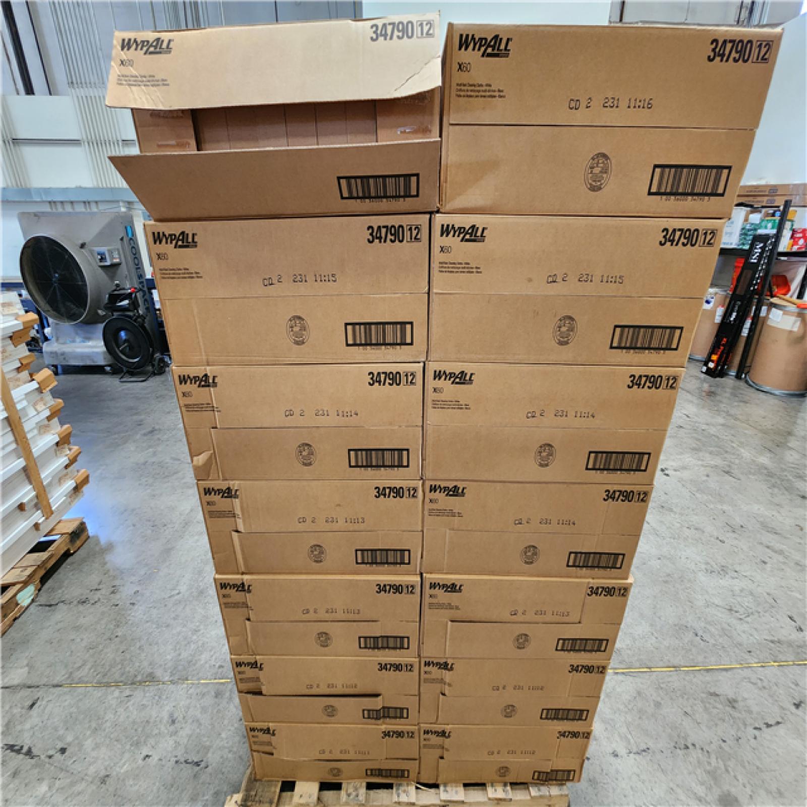 Phoenix Location NEW Kimberly Clark 34790 Wypall X60 Absorbent Cloths, White, 10/Boxes Pallet (28-Cases)
