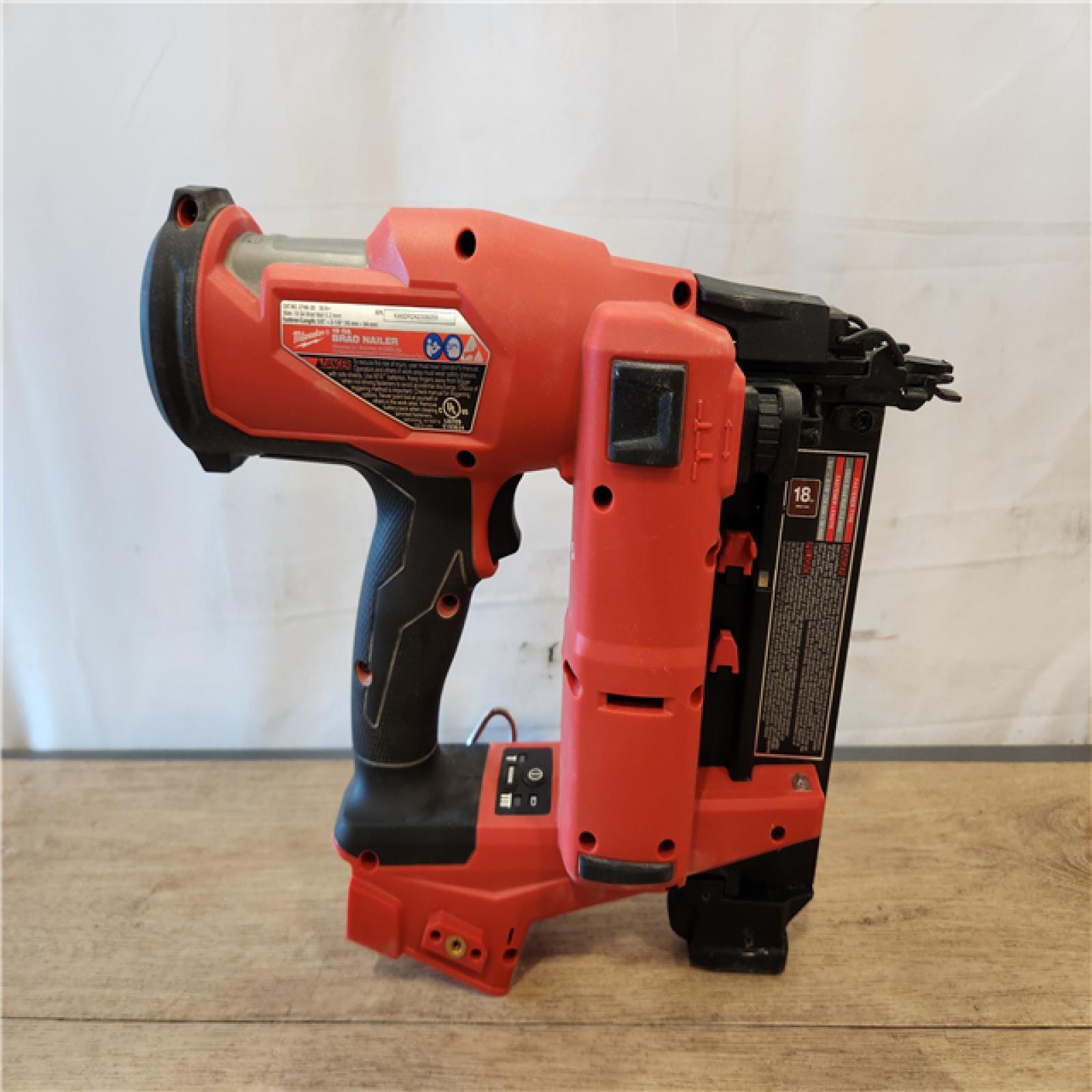AS-IS- Milwaukee FUEL 18-Volt Lithium-Ion Brushless Cordless Gen II 18-Gauge Brad Nailer (Tool-Only)