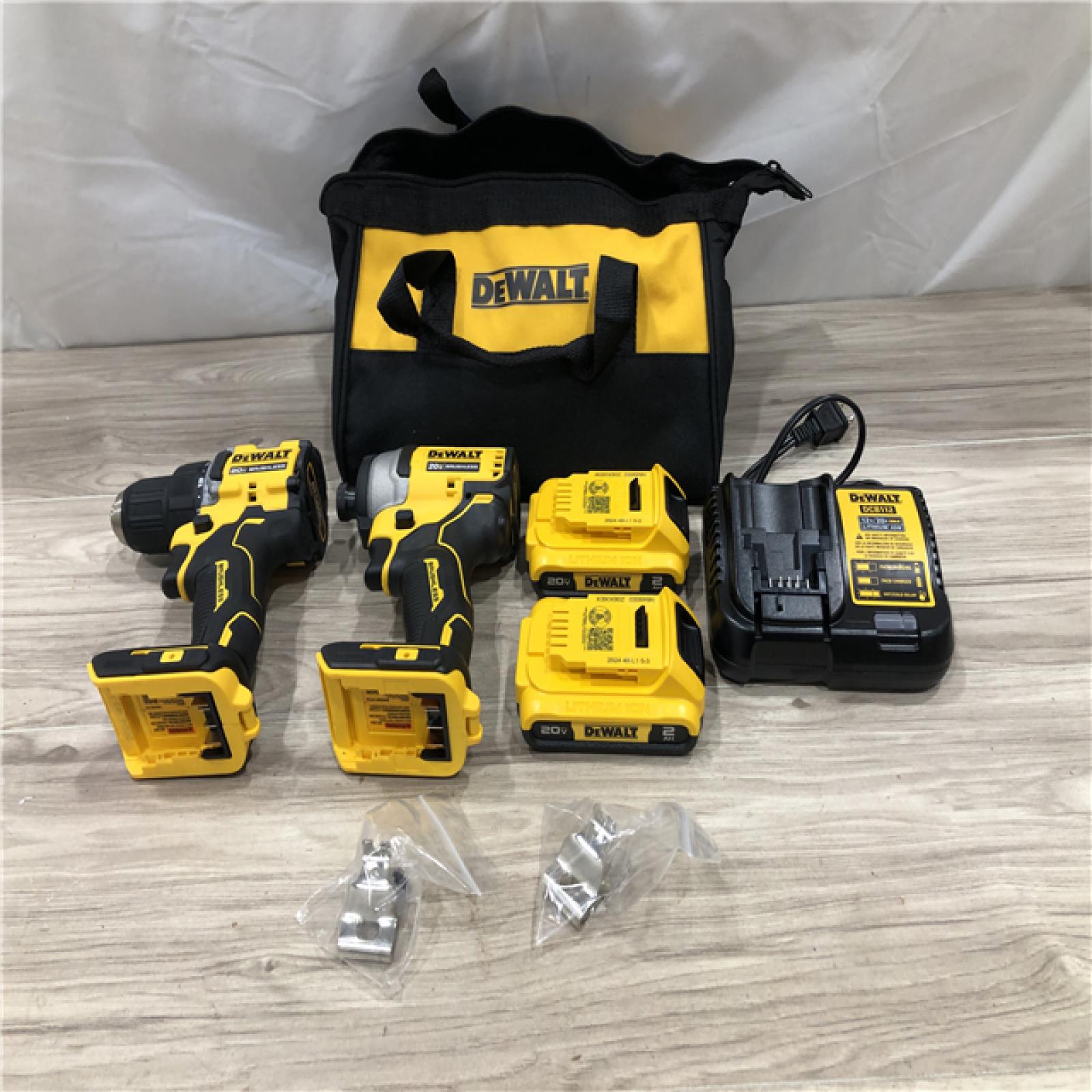 AS-IS Dewalt DCK225D2 20V MAX ATOMIC Compact Cordless Drill Driver and Impact Driver Combo Kit