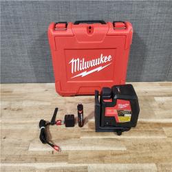 HOUSTON LOCATION - AS - IS Milwaukee 100 ft. REDLITHIUM Lithium-Ion USB Green Rechargeable Cross Line Laser Level with Charger
