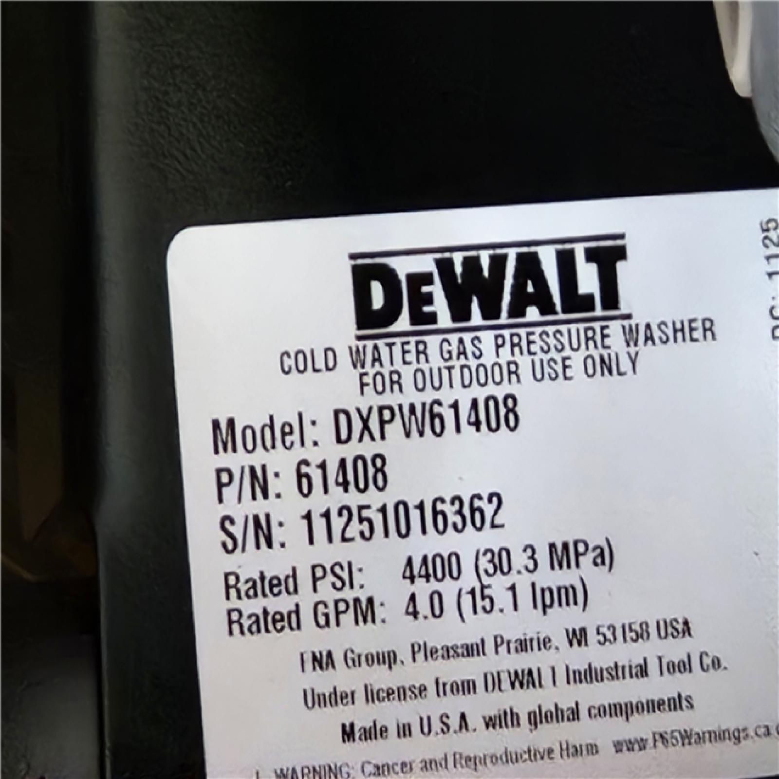Phoenix NEW DEWALT 4400 PSI 4.0 GPM Cold Water Gas Pressure Washer