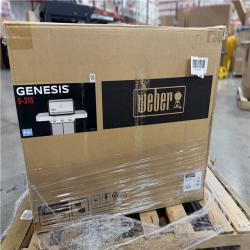 DALLAS LOCATION - Weber Genesis S-315 3-Burner Natural Gas Grill in Stainless Steel with Side Tables