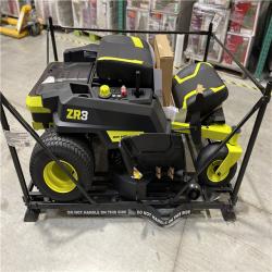 DALLAS LOCATION- RYOBI ZR3 80V HP Brushless Battery Cordless Electric 42 in. Zero Turn Riding Lawn Mower with (2) 14.0 Ah Batteries and Charger