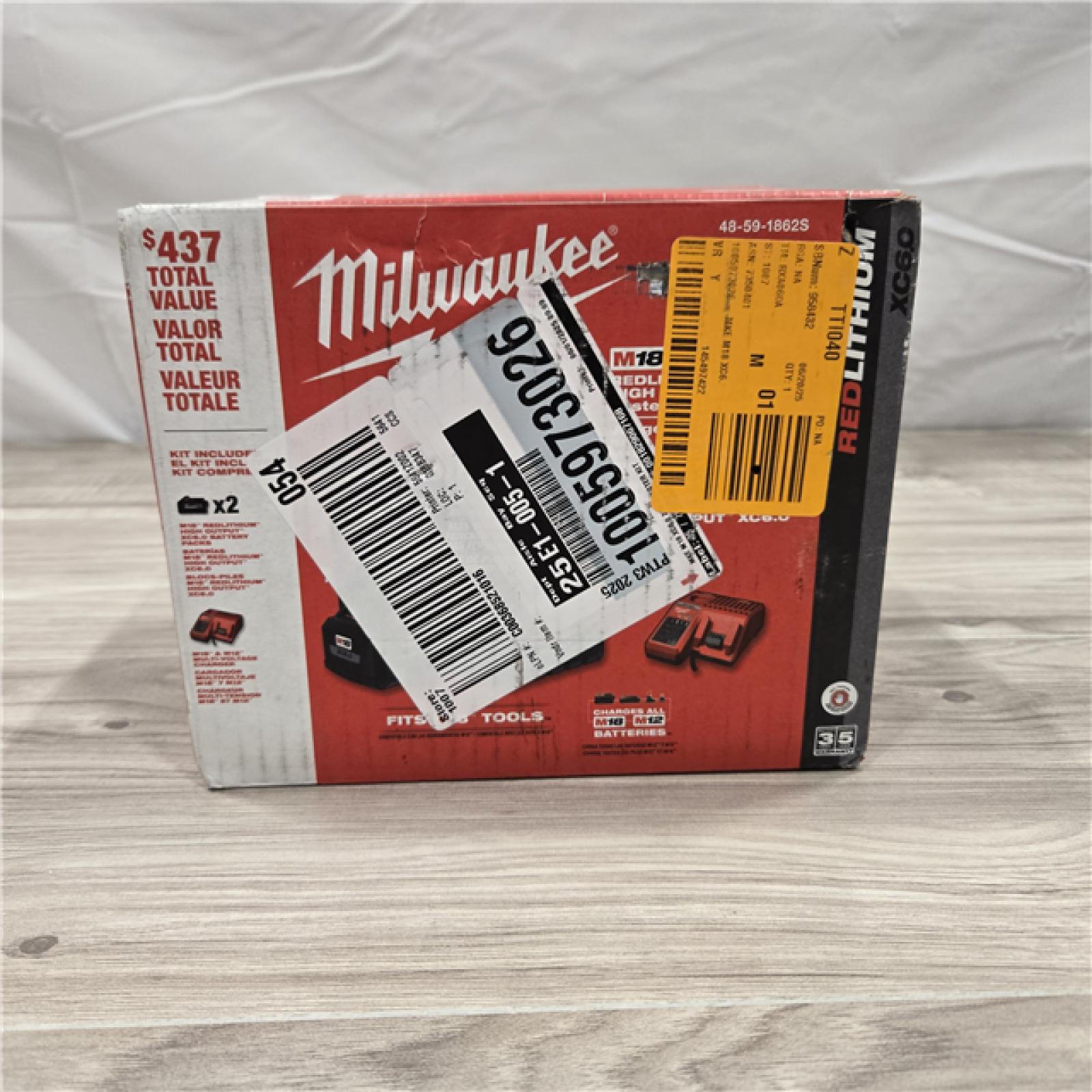 NEW- Milwaukee 18-Volt Lithium-Ion High Output Starter Kit with Two 6.0 Ah Battery and Charger